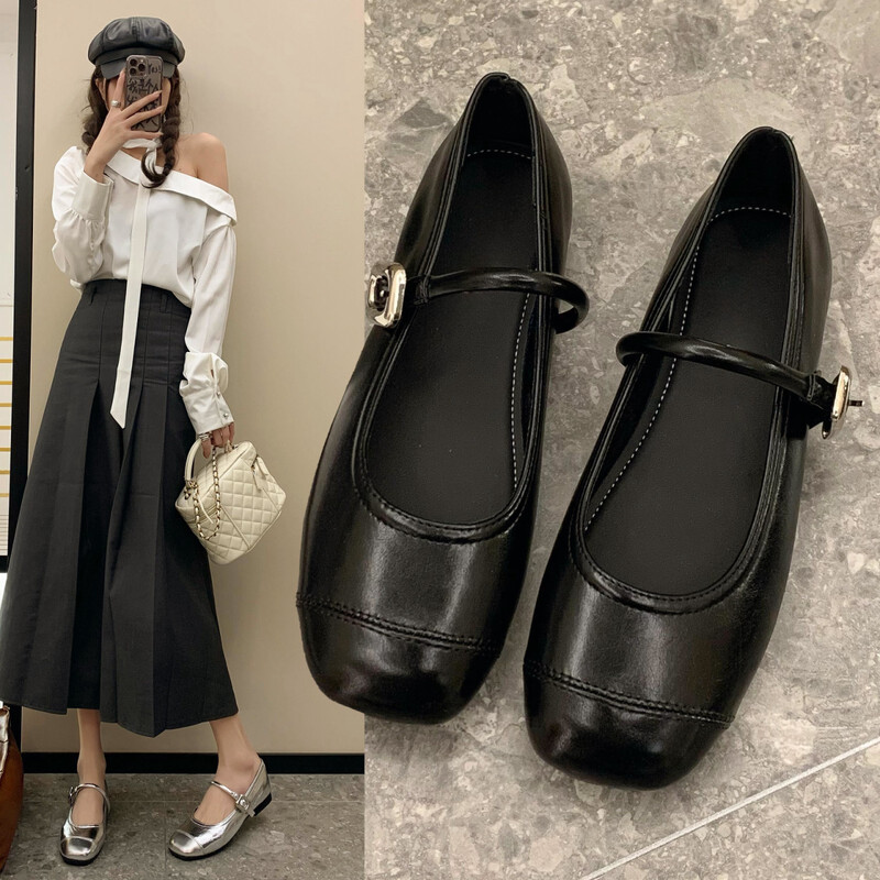 Noi de primăvară femei pantofi mocasini la modă elegant cu cataramă unică pantofi pantofi dame confort vârf pătrat Mary Jane pantofi