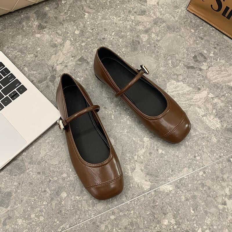 Noi de primăvară femei pantofi mocasini la modă elegant cu cataramă unică pantofi pantofi dame confort vârf pătrat Mary Jane pantofi