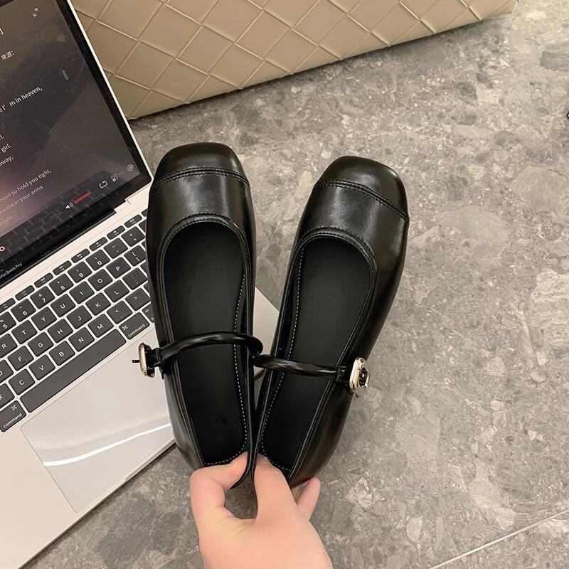 Noi de primăvară femei pantofi mocasini la modă elegant cu cataramă unică pantofi pantofi dame confort vârf pătrat Mary Jane pantofi