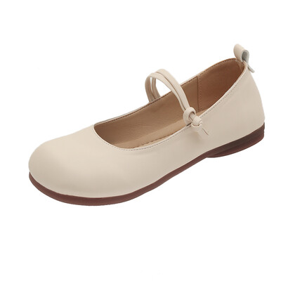 Francuski stil Ženske vintage ravne ravne cipele s četvrtastim prstima Mary Janes Ležerne cipele Leopard udobne natikače Cipele 2024 balerinke