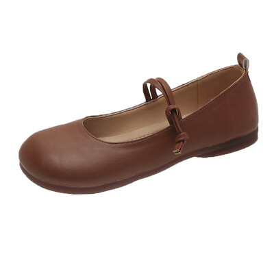 Francuski stil Ženske vintage ravne ravne cipele s četvrtastim prstima Mary Janes Ležerne cipele Leopard udobne natikače Cipele 2024 balerinke