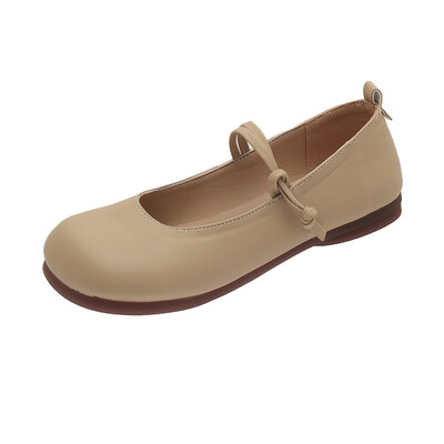 Francuski stil Ženske vintage ravne ravne cipele s četvrtastim prstima Mary Janes Ležerne cipele Leopard udobne natikače Cipele 2024 balerinke