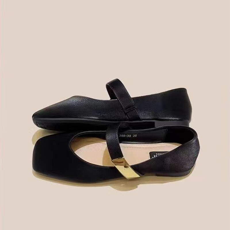Ženske platformske sandale s četvrtastim prstima, mokasine s kožnim cipelama, brendovi, trendovi 2024., nove plesne cipele s plitkim mekim potplatom, ženske cipele na cipele Mujer