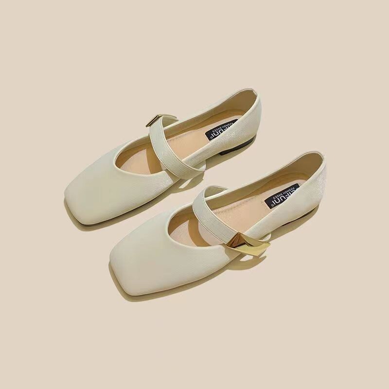 Ženske platformske sandale s četvrtastim prstima, mokasine s kožnim cipelama, brendovi, trendovi 2024., nove plesne cipele s plitkim mekim potplatom, ženske cipele na cipele Mujer