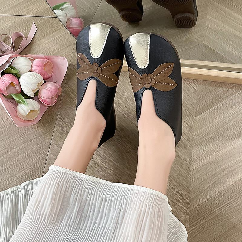 Mocasini de dama din piele naturala de primavara si toamna, pantofi plati casual, respirabili, pentru femei, pantofi moi si confortabili, mari mari