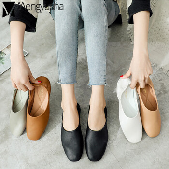 Ladies Flats νέες μπαλαρίνες από μαλακό δέρμα μοκασίνια slip πάνω σε ρετρό παπούτσια γιαγιά άνοιξη καλοκαίρι παπούτσια οδήγησης γυναίκα mules παντόφλες