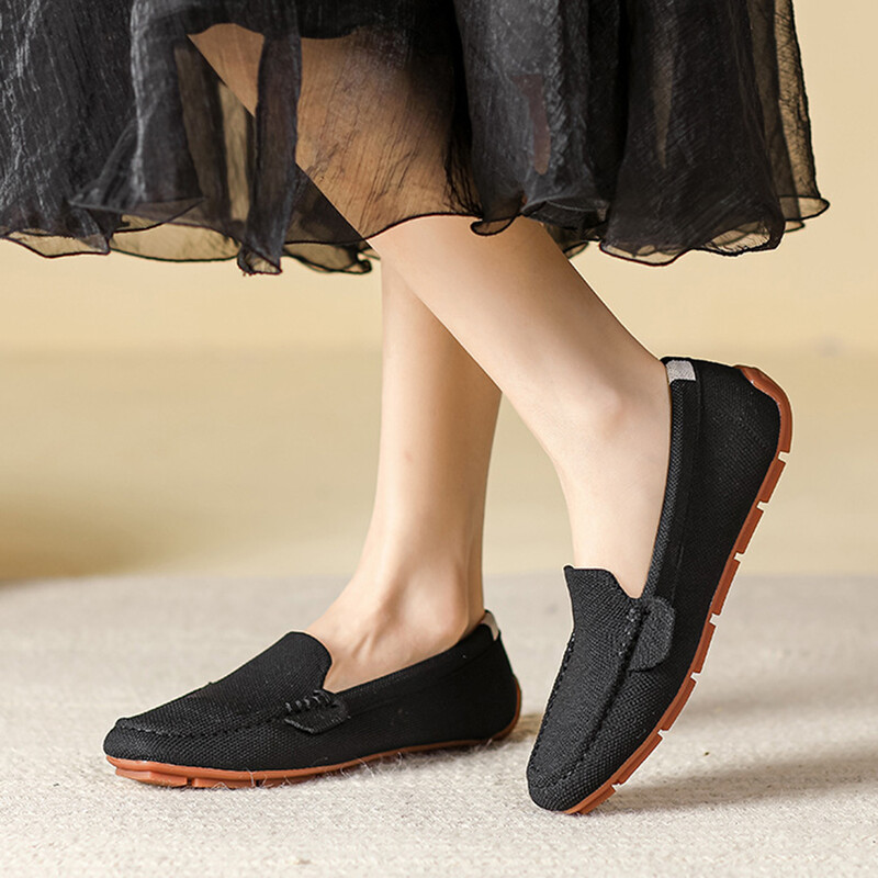 Naiste jalavarjud Kerged kõndimiskingad libisemiskindlad Mood Pehmed tasapinnalised kandilise varbaga mugavad paadikingad igapäevaseks vaba aja veetmiseks