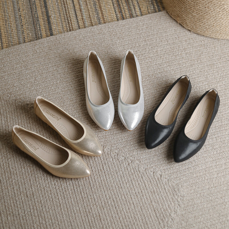 Balerini de damă, cu vârf rotund, din pânză cu paiete, paiete, paiete, pantofi casual, la modă, pantofi ușori, mari mari 31-45, pantofi de mers