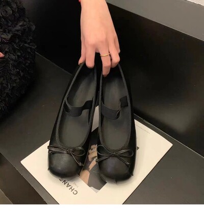 Luksuslikud satiinist siidist balletikingad Naine, Klassikaline kandiline varbaga kikilips, elastne riba Baleriinad, Naiste pehmed jalapüksid