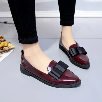 2024 Νέα γυναικεία παπούτσια Hot Selling Slip-On γυναικεία ίσια παπούτσια με φιόγκο καθημερινά γυναικεία μυτερά παπούτσια με χαμηλό τακούνι επίπεδη παπούτσια Zapatos