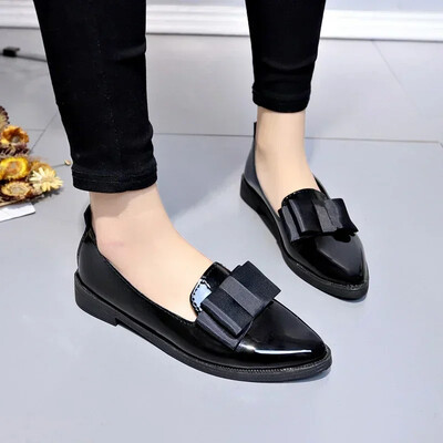 2024 Νέα γυναικεία παπούτσια Hot Selling Slip-On γυναικεία ίσια παπούτσια με φιόγκο καθημερινά γυναικεία μυτερά παπούτσια με χαμηλό τακούνι επίπεδη παπούτσια Zapatos