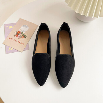 2022 Fashion Slip on Loafers Breathable Stretch Ballet Shallow Flats Γυναικεία παπούτσια βάρκας με μαλακό κάτω μέρος με μυτερό κάτω μέρος συν μέγεθος 43