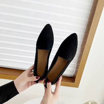 2022 Fashion Slip on Loafers Breathable Stretch Ballet Shallow Flats Γυναικεία παπούτσια βάρκας με μαλακό κάτω μέρος με μυτερό κάτω μέρος συν μέγεθος 43