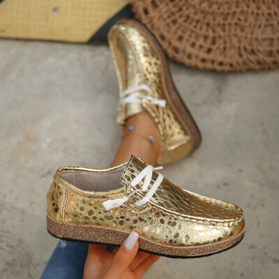 Розово-зелени мрежести маратонки Дамски дизайн на марката Леки плоски мокасини с приплъзване Дамски обувки за ходене с ниски шевове и връзки