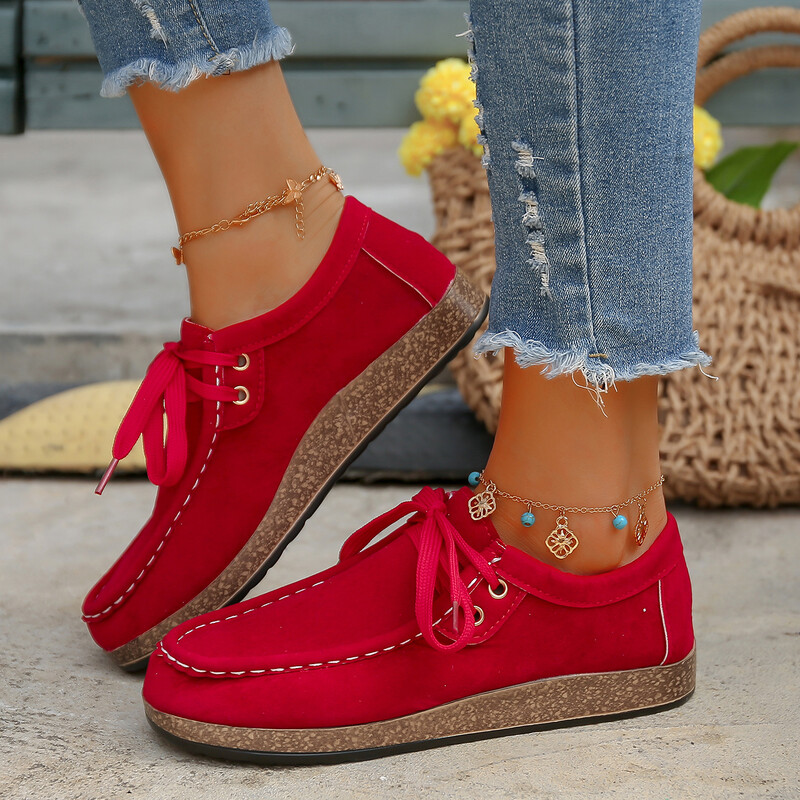 Розово-зелени мрежести маратонки Дамски дизайн на марката Леки плоски мокасини с приплъзване Дамски обувки за ходене с ниски шевове и връзки