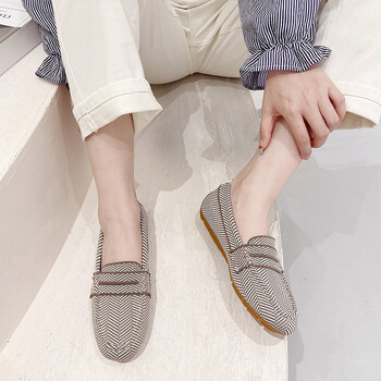 2024 Νέα Πλεκτά Flat Loafers για γυναίκες Slip on Round Toe Light Άνετα παπούτσια για περπάτημα Γυναικεία παπούτσια Boat Chaussure Femme