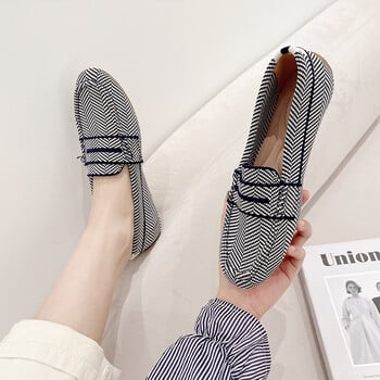 2024 Νέα Πλεκτά Flat Loafers για γυναίκες Slip on Round Toe Light Άνετα παπούτσια για περπάτημα Γυναικεία παπούτσια Boat Chaussure Femme