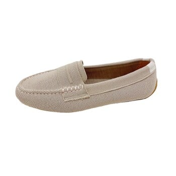 2024 Νέα Πλεκτά Flat Loafers για γυναίκες Slip on Round Toe Light Άνετα παπούτσια για περπάτημα Γυναικεία παπούτσια Boat Chaussure Femme