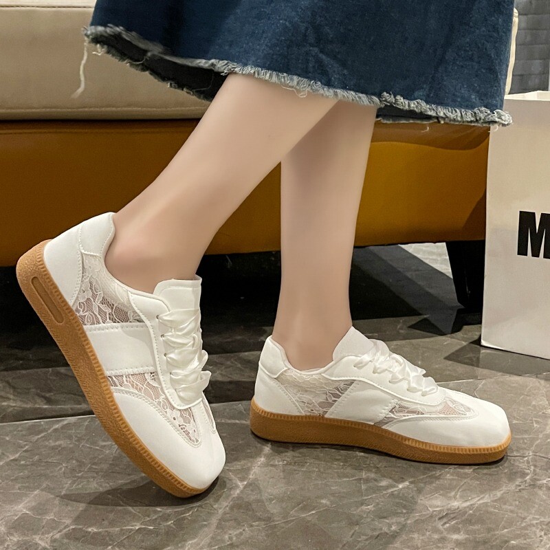 Pantofi de antrenament pentru balet, damă, 2024, pantofi unici, cu vârf pătrat, versatili, pantofi mici, albi, pentru femei