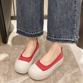 Cipele za žene 2024. Nove ženske cipele s okruglim prstima Jednostavne svestrane cipele s platformom Ljetne modne plitke ženske jednostruke cipele