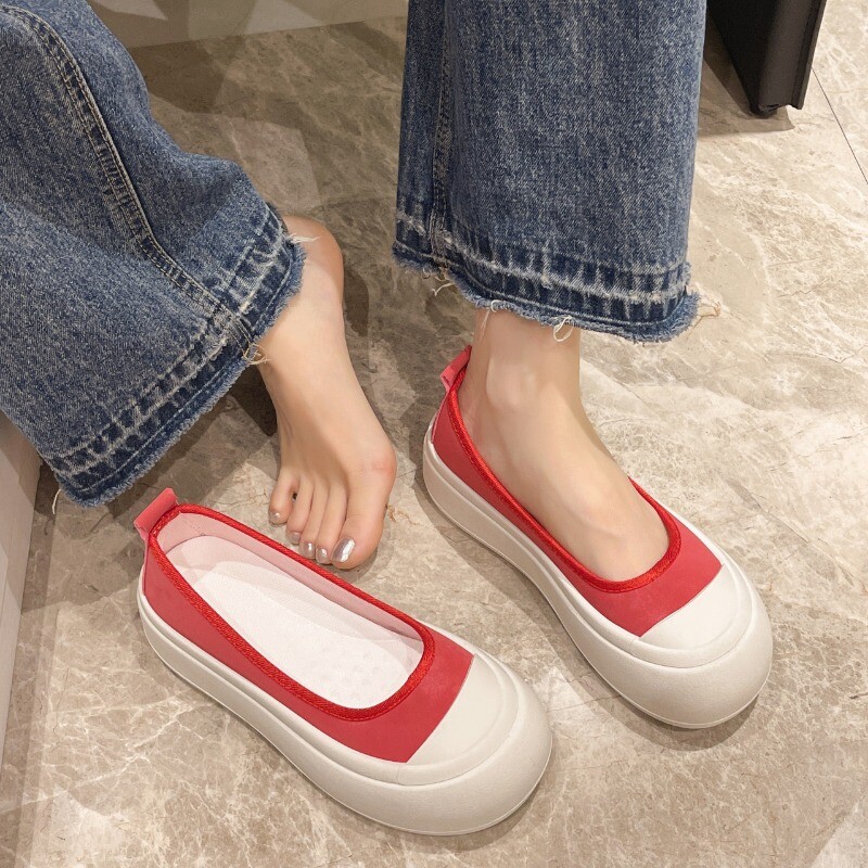 Cipele za žene 2024. Nove ženske cipele s okruglim prstima Jednostavne svestrane cipele s platformom Ljetne modne plitke ženske jednostruke cipele