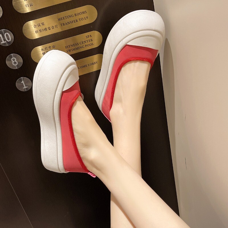 Cipele za žene 2024. Nove ženske cipele s okruglim prstima Jednostavne svestrane cipele s platformom Ljetne modne plitke ženske jednostruke cipele