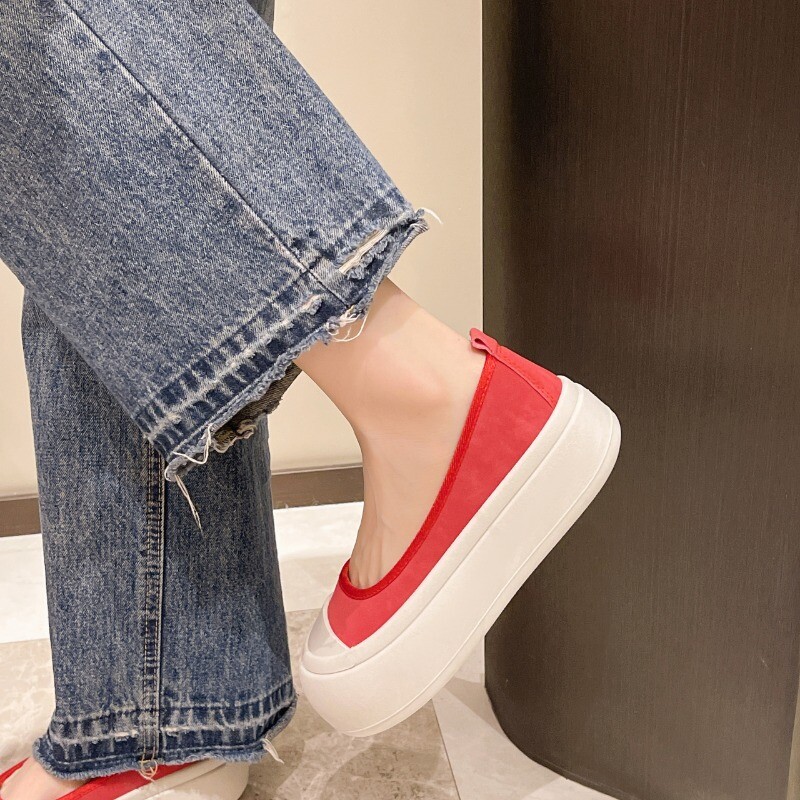 Cipele za žene 2024. Nove ženske cipele s okruglim prstima Jednostavne svestrane cipele s platformom Ljetne modne plitke ženske jednostruke cipele