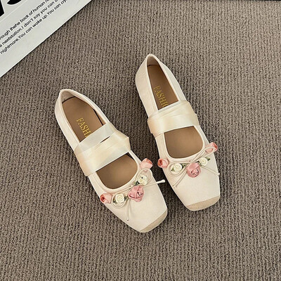 Luksuslik pitsist lipsu jalg Satiinist siidist balletikorterid, naiste kandiline varvas, kikisõlme, elastne riba baleriinid naiste pulmadeks lillelised kingad