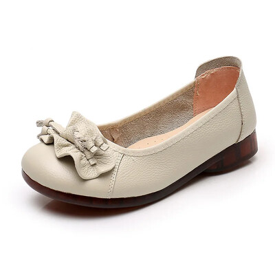 Uued ehtsast nahast püksid, naiste jalatsid, lamedad, mokassiinid, naiste lamedad kingad kevad-sügismood kikilipsud emakingad