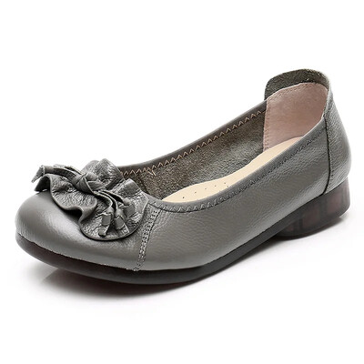 Uued ehtsast nahast püksid, naiste jalatsid, lamedad, mokassiinid, naiste lamedad kingad kevad-sügismood kikilipsud emakingad