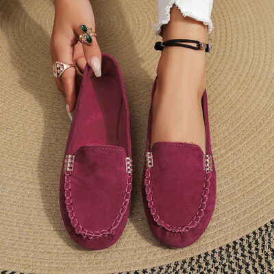 Uued naiste vabaaja lameda tallaga kingad, trendikad ja mitmekülgsed, üheastmelised polsterdatud oakingad, mugavad Mary Jane'i kingad