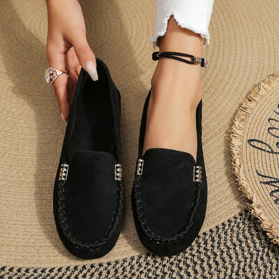 Uued naiste vabaaja lameda tallaga kingad, trendikad ja mitmekülgsed, üheastmelised polsterdatud oakingad, mugavad Mary Jane'i kingad