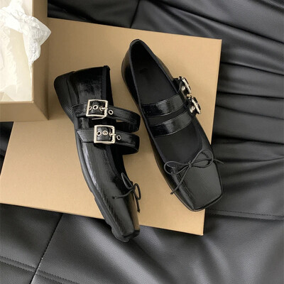 Kevad-sügis naiste balletikorterid Mood liblikasõlm Naiste õuekleit Naiste baleriinikingad