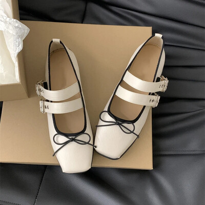 Kevad-sügis naiste balletikorterid Mood liblikasõlm Naiste õuekleit Naiste baleriinikingad