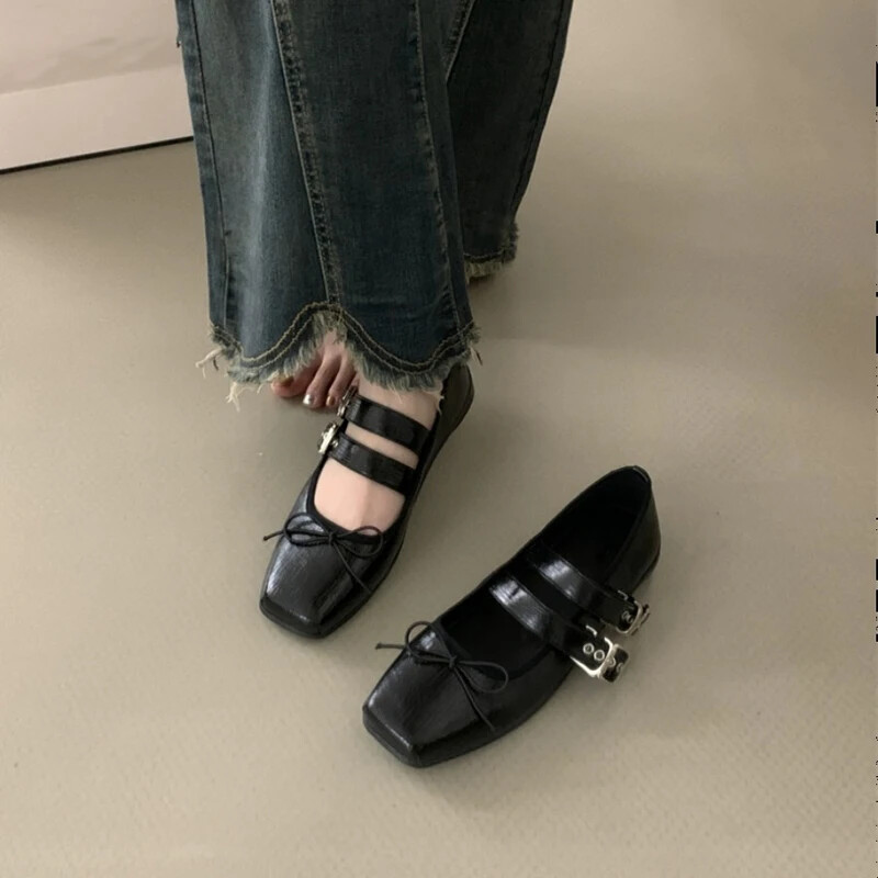 Kevad-sügis naiste balletikorterid Mood liblikasõlm Naiste õuekleit Naiste baleriinikingad