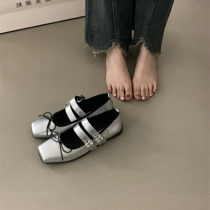 Kevad-sügis naiste balletikorterid Mood liblikasõlm Naiste õuekleit Naiste baleriinikingad