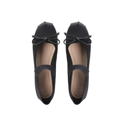 Balletikarvalised naistekingad 44 Mary Jane`i kingad ümmarguse varbaga naiste kinga vibu siidist satiinist lamedad naiste kingad suures suuruses 33-44 Valentine