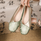 Shallow Mouth Pehme põhjaga lamedad kingad Naiste baleriinid, kandilise varbaga kikilips Lazy Loafers Mokassiinid Naiste jalatsid