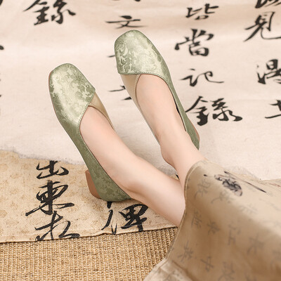 Shallow Mouth Pehme põhjaga lamedad kingad Naiste baleriinid, kandilise varbaga kikilips Lazy Loafers Mokassiinid Naiste jalatsid