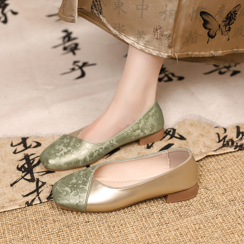 Shallow Mouth Pehme põhjaga lamedad kingad Naiste baleriinid, kandilise varbaga kikilips Lazy Loafers Mokassiinid Naiste jalatsid