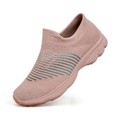 Pantofi de drumeție noi de damă Fly Woven Pantofi cu plasă plată, respirabili, ușoare, cu talpă moale, șosete de drumeție de călătorie, pantofi mărime mare 35-46