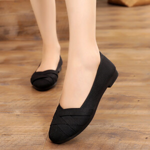 Cresfimix γυναικεία μοντέρνα άνετα, υφασμάτινα ίσια παπούτσια lady cute άνοιξη & καλοκαιρινό slip on loafers lady cool street shoes a2038