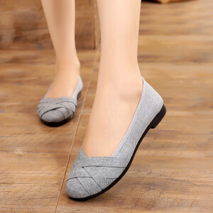 Cresfimix γυναικεία μοντέρνα άνετα, υφασμάτινα ίσια παπούτσια lady cute άνοιξη & καλοκαιρινό slip on loafers lady cool street shoes a2038