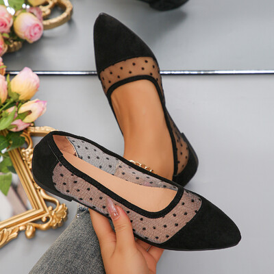 Pantofi pentru femei Pantofi noi cu plasă respirabili pentru femei Talpă moale Pantofi plati anti-alunecare Mocasini casual sexy Pantofi de designer de lux Femei