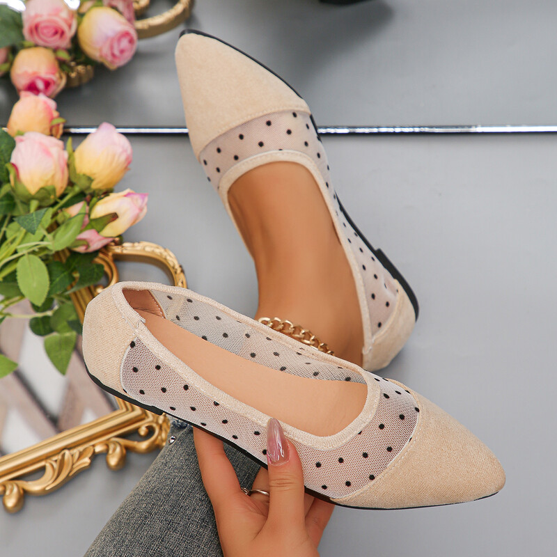 Pantofi pentru femei Pantofi noi cu plasă respirabili pentru femei Talpă moale Pantofi plati anti-alunecare Mocasini casual sexy Pantofi de designer de lux Femei