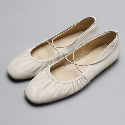 Naiste balletikorruse kummipael Lamedad kingad Naiste kandiline varvas pehme tallaga paadikingad Mugavad naistejalatsid2024