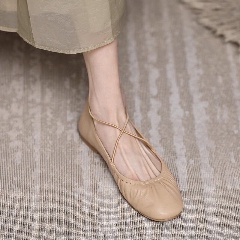 Naiste balletikorruse kummipael Lamedad kingad Naiste kandiline varvas pehme tallaga paadikingad Mugavad naistejalatsid2024