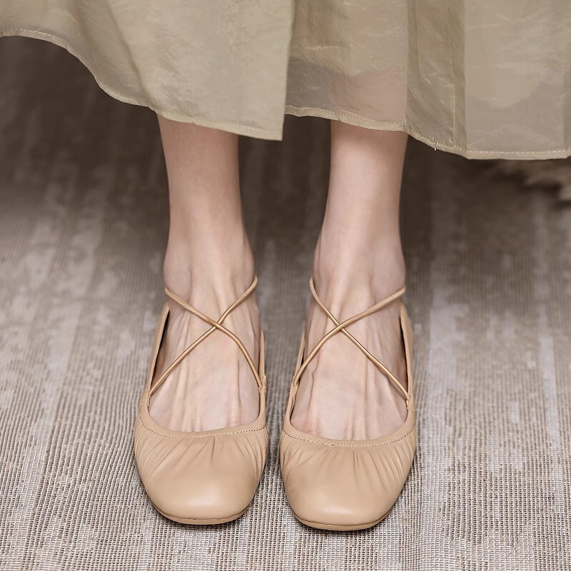 Naiste balletikorruse kummipael Lamedad kingad Naiste kandiline varvas pehme tallaga paadikingad Mugavad naistejalatsid2024