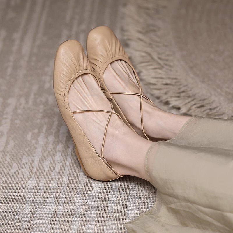 Naiste balletikorruse kummipael Lamedad kingad Naiste kandiline varvas pehme tallaga paadikingad Mugavad naistejalatsid2024