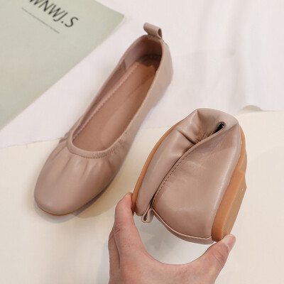 Pantofi moi Pantofi de femeie Toamnă Gură superficială Slip-on Cu vârful pătrat Casual Pantofi pentru femeie Rochie Toamna Nou Slip On Mocasin Summer Ret